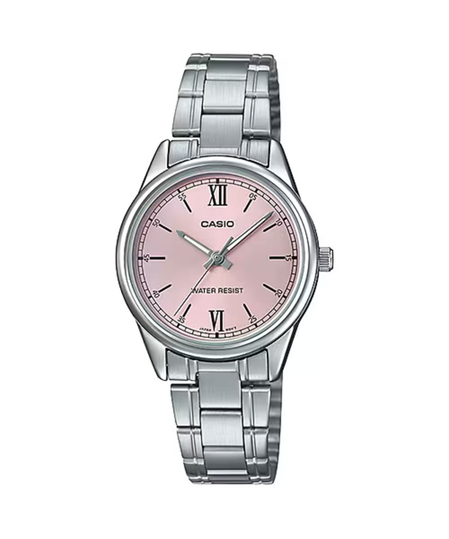 Casio Women Pink Dial Stainless Steel Bracelet Watch - LTP-V005D-4B2UDF