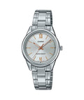 Casio Women Silver Dial Stainless Steel Bracelet Watch - LTP-V005D-7B2UDF