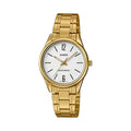 Casio Women Gold Analog Watch White Dial Steel Bracelet - LTP-V005G-7BUDF
