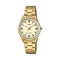 Casio Women Gold Analog Watch with Champagne Dial - LTP-V005G-9AUDF