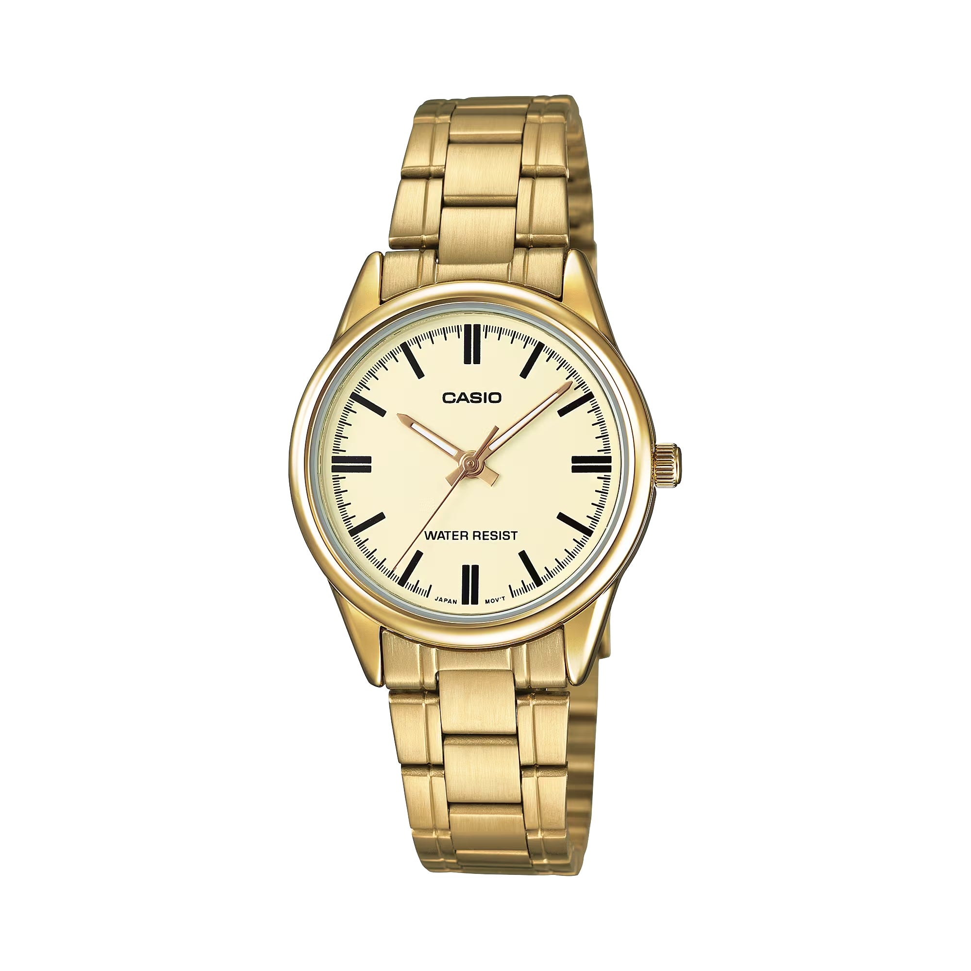 Casio Women Gold Analog Watch with Champagne Dial - LTP-V005G-9AUDF