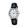 Casio Women Silver Dial Leather Analog Watch - LTP-V005L-7AUDF