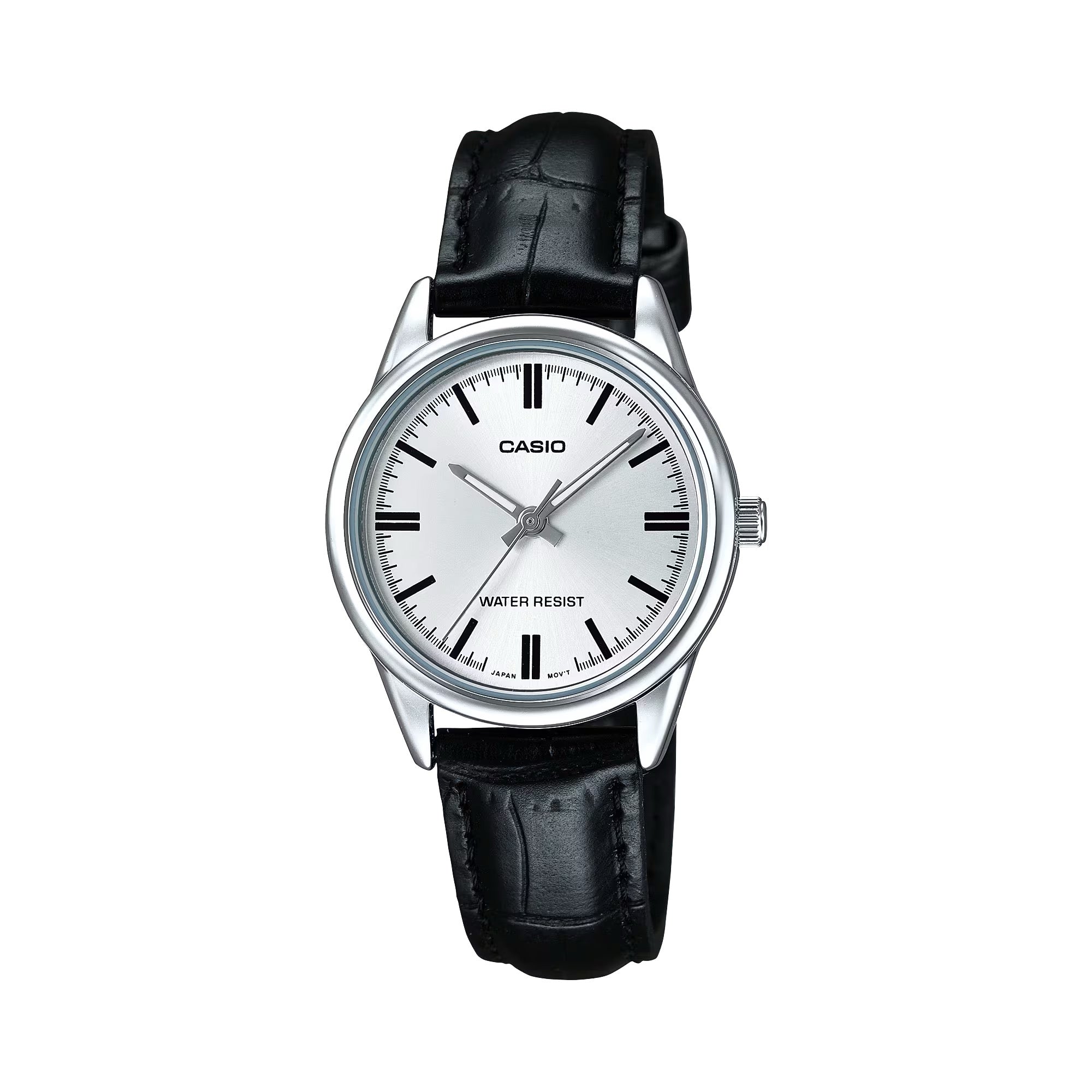 Casio Women Silver Dial Leather Analog Watch - LTP-V005L-7AUDF