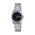 Casio Women Black Dial Analog Watch Stainless Steel Bracelet - LTP-V006D-1B2UDF-NOBX-EW
