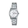 Casio Women Stainless Steel White Dial Analog Watch - LTP-V006D-7B2UDF-NOBX-EW