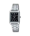 Casio Women Silver Watch with Black Dial - LTP-V007D-1EUDF