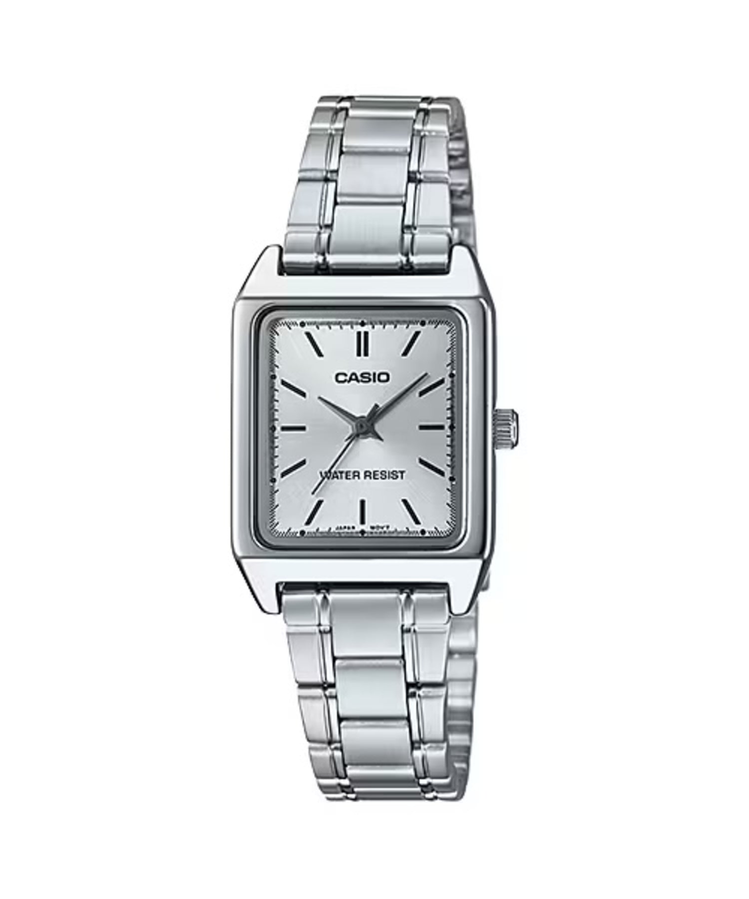 Casio Women Silver Dial Stainless Steel Rectangular Watch - LTP-V007D-7EUDF