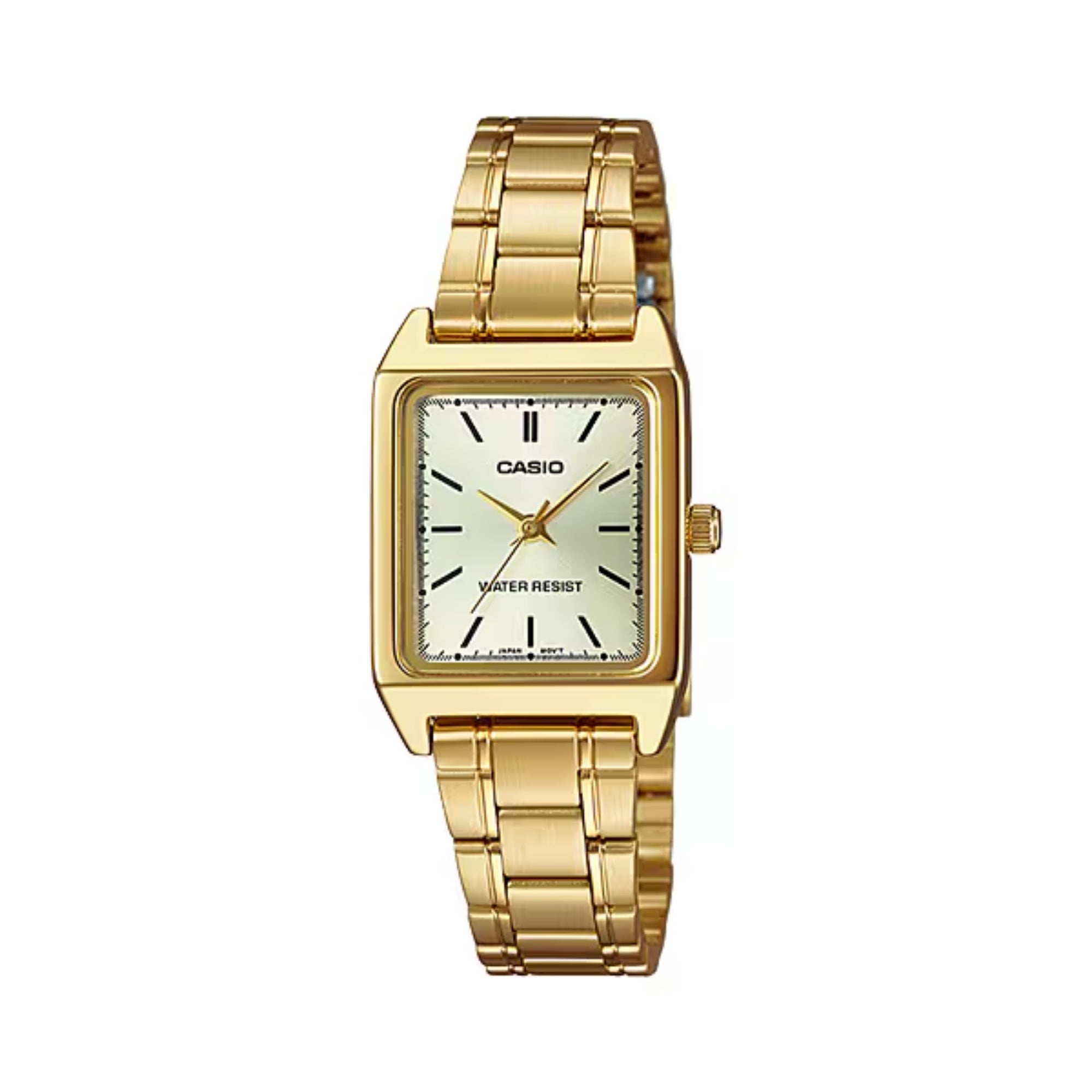 Casio Women Gold Analog Watch Champagne Dial Steel Bracelet - LTP-V007G-9EUDF