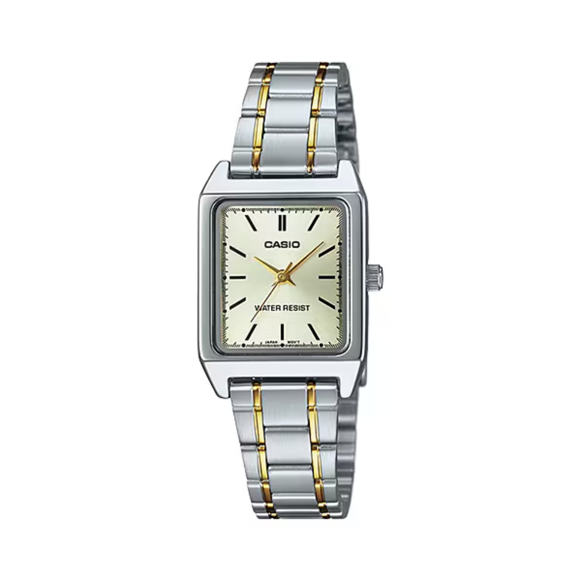 Casio Women Two-Tone Stainless Steel Analog Watch Champagne Dial - LTP-V007SG-9EUDF