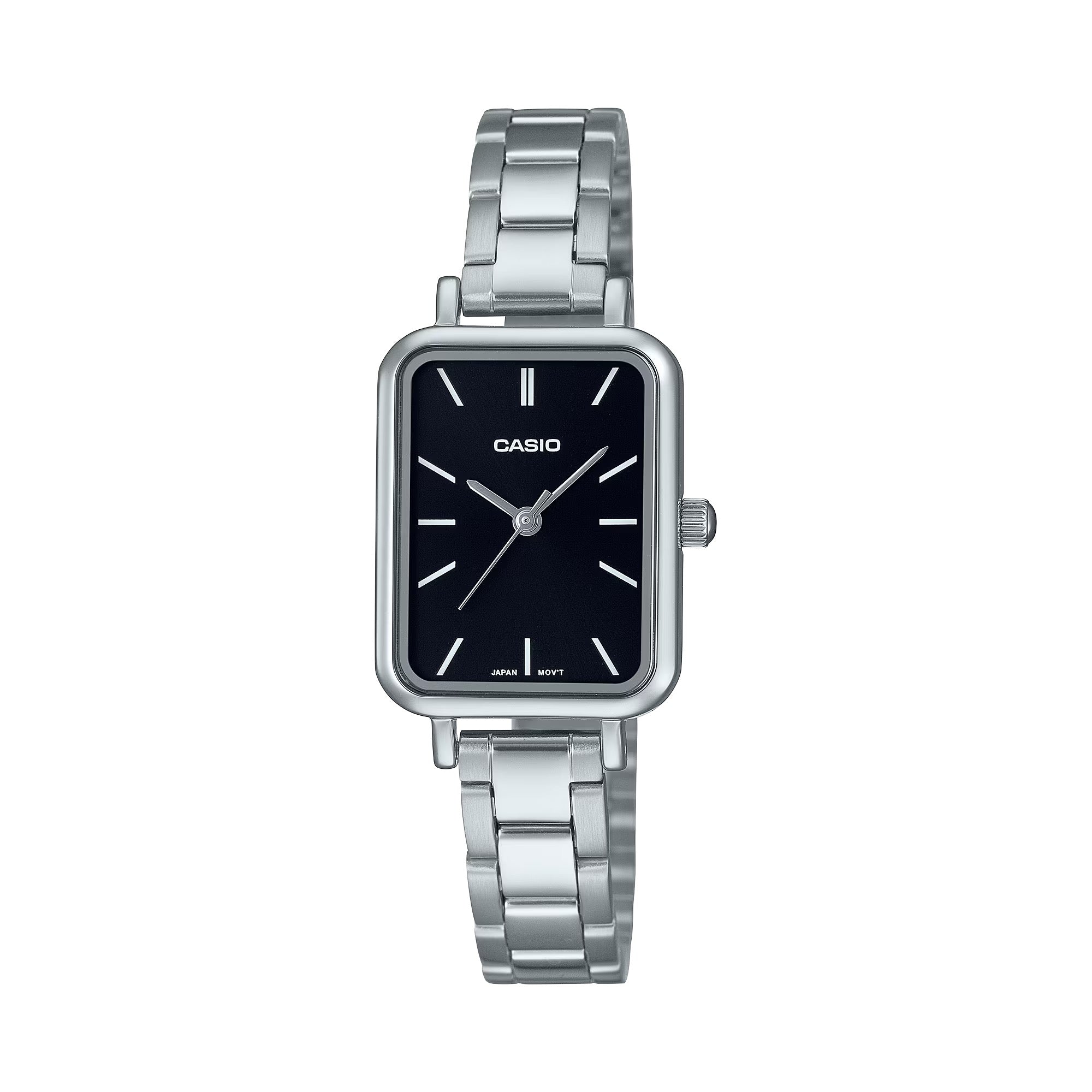 Casio Women Silver Stainless Steel Watch with Black Dial - LTP-V009D-1EUDF