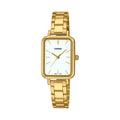 Casio Women Gold Analog Watch White Dial Steel Bracelet - LTP-V009G-7EUDF