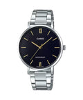 Casio Women Black Dial Stainless Steel Bracelet Watch - LTP-VT01D-1BUDF