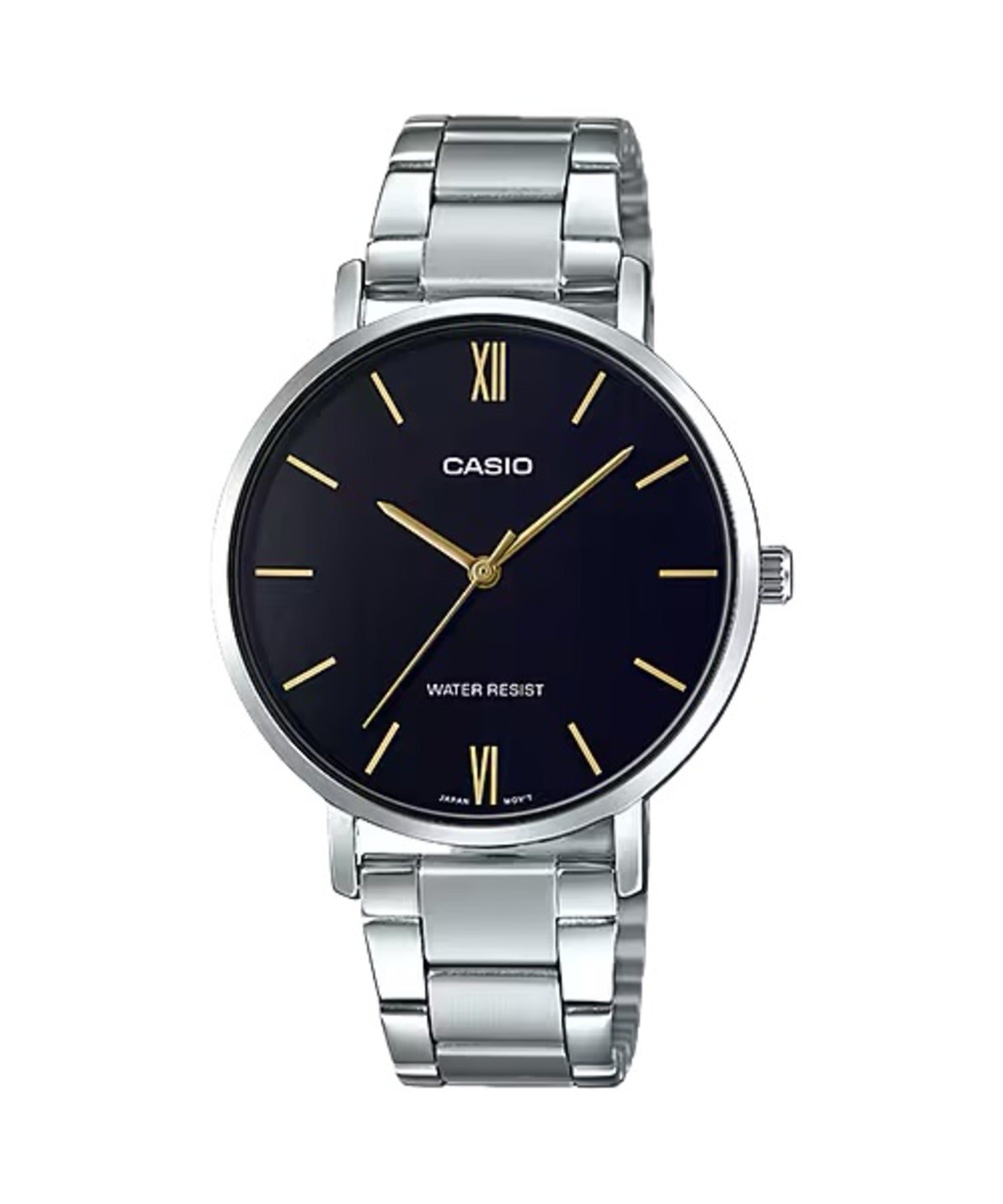 Casio Women Black Dial Stainless Steel Bracelet Watch - LTP-VT01D-1BUDF