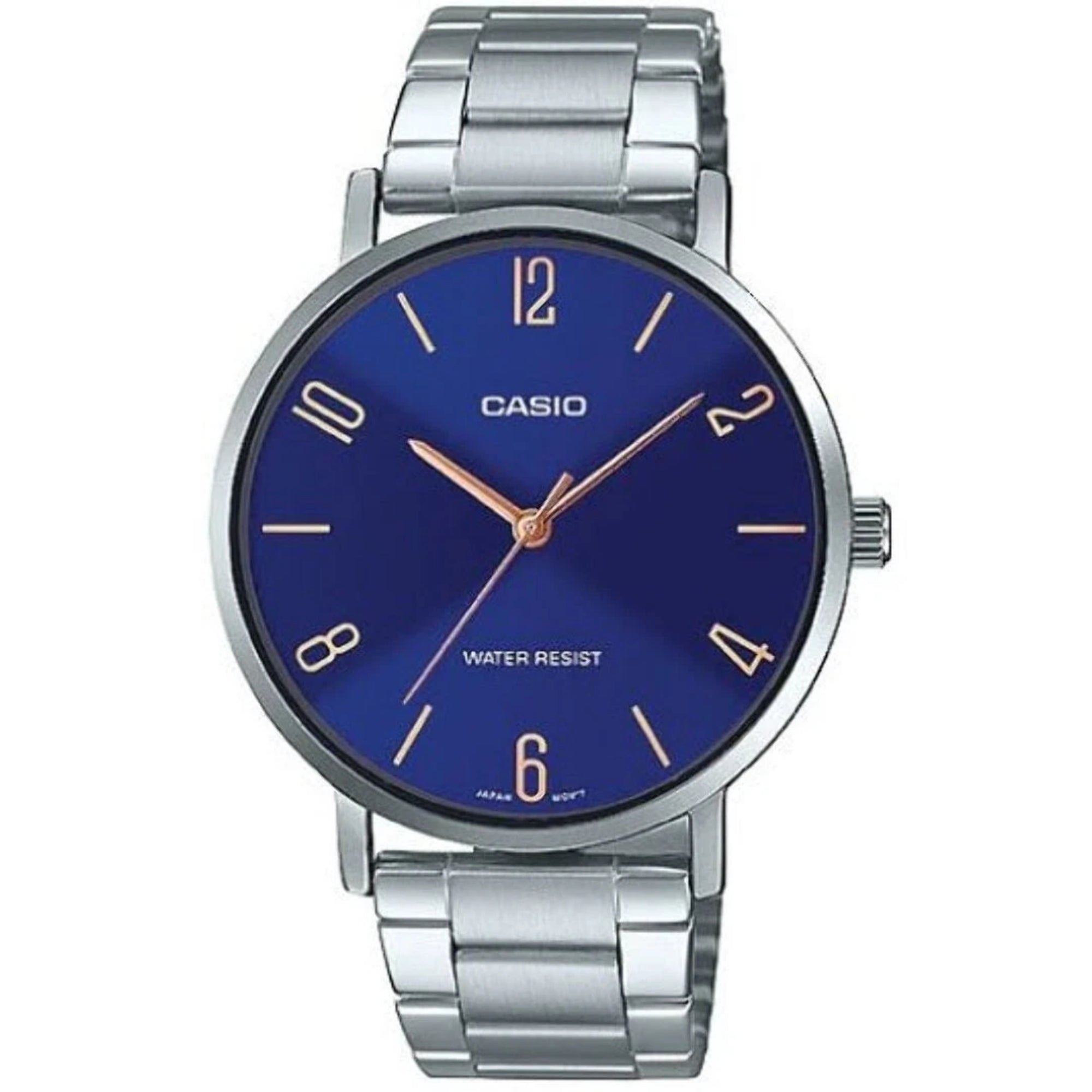 Casio Women Blue Dial Stainless Steel Analog Watch - LTP-VT01D-2B2UDF
