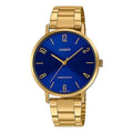 Casio Women Gold Stainless Steel Analog Watch with Blue Dial - LTP-VT01G-2BUDF