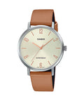 Casio Women Beige Dial Brown Leather Strap Watch - Casio_LTP_VT01L_5BUDF