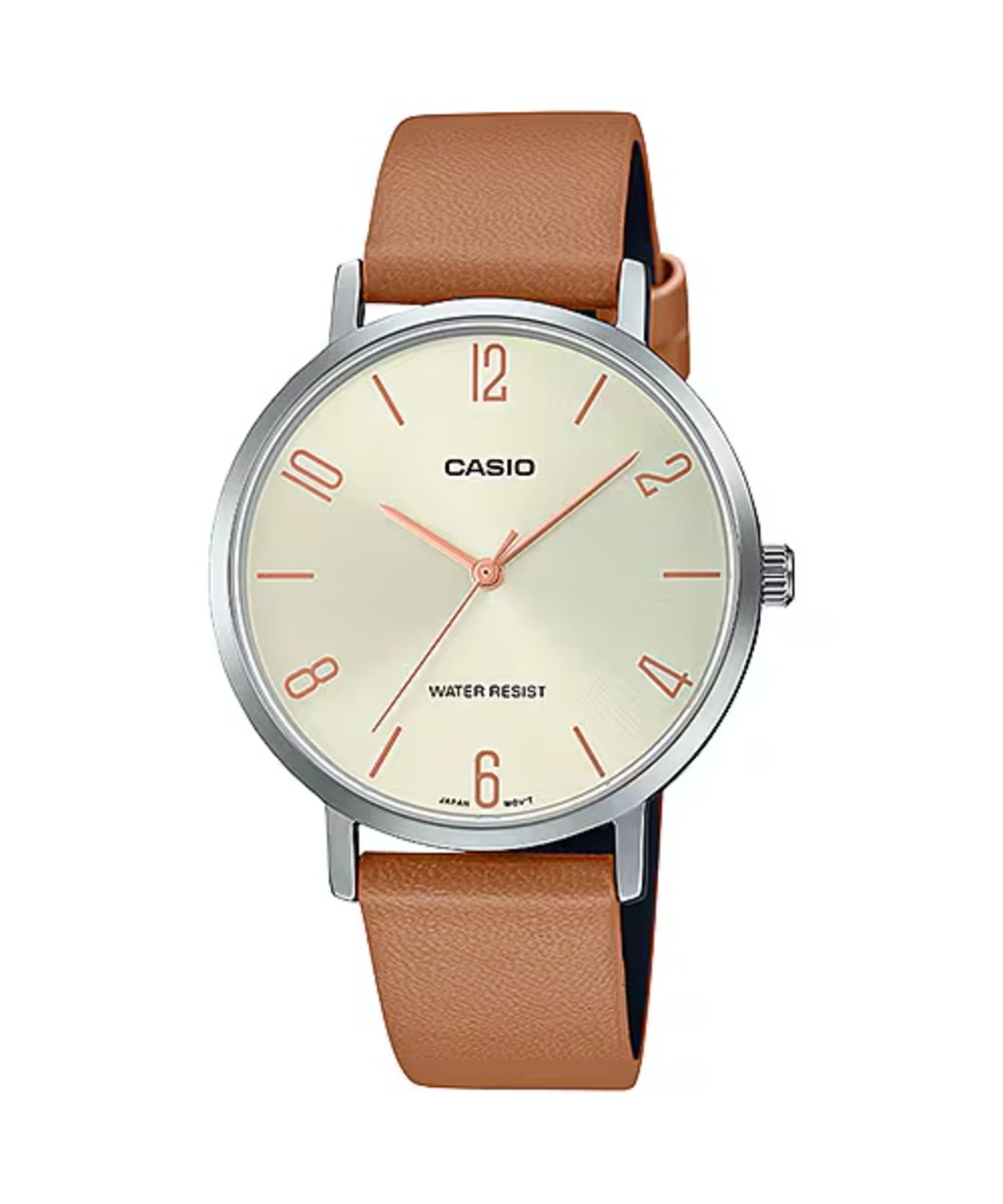 Casio Women Beige Dial Brown Leather Strap Watch - Casio_LTP_VT01L_5BUDF