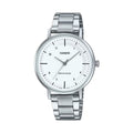 Casio Women White Dial Silver Stainless Bracelet Watch - LTP-VT03D-7BDF
