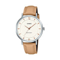 Casio Women Slim White Dial Leather Analog Watch - LTP-VT04L-7A1DF