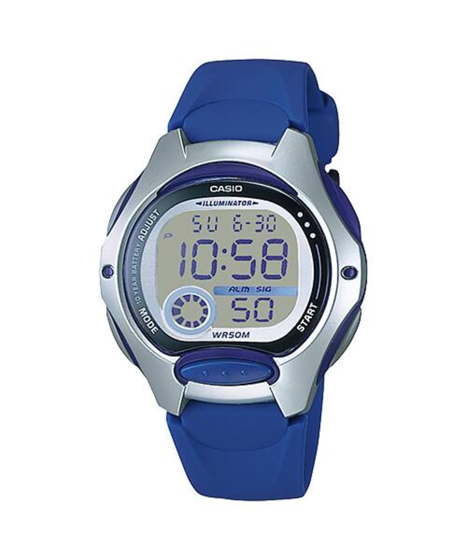 Casio Women Blue Digital Resin Strap Watch - LW-200-2AVDF