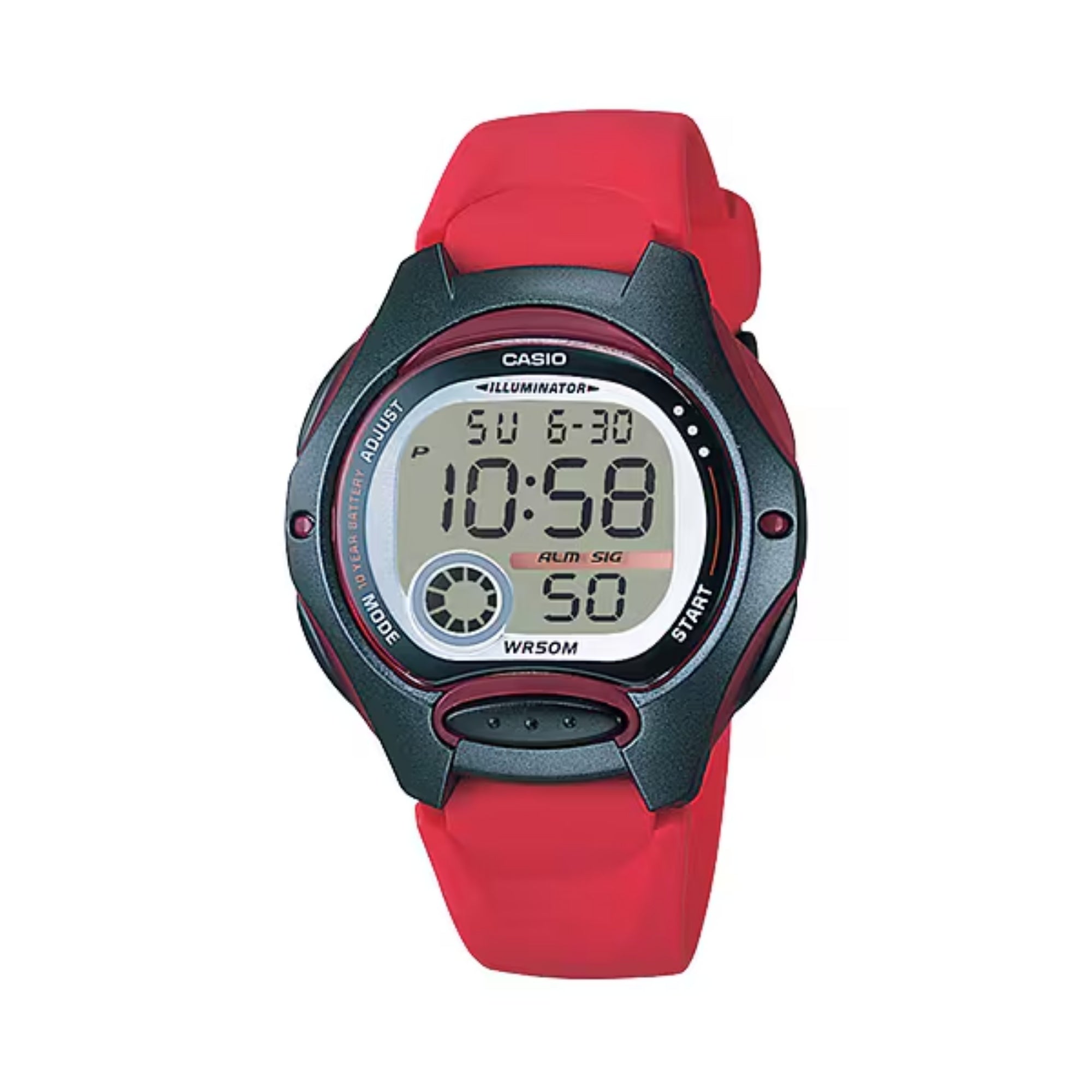 Casio Women Digital Sport Resin Strap Watch - LW-200-4AV