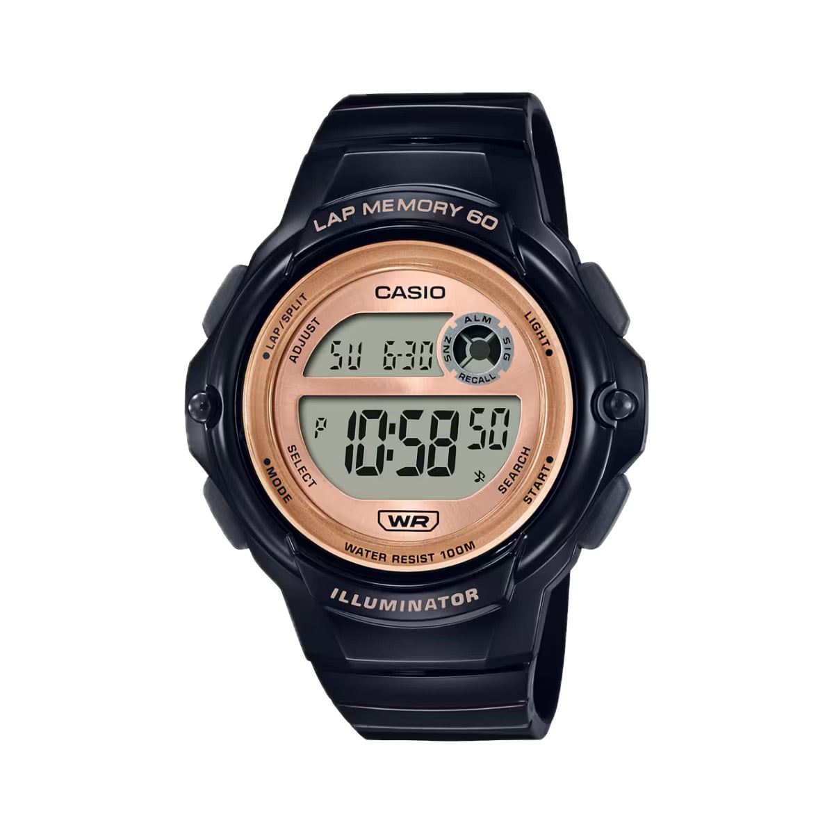 Casio Women Digital Running Watch with Black Dial - LWS-1200H-1AVCF