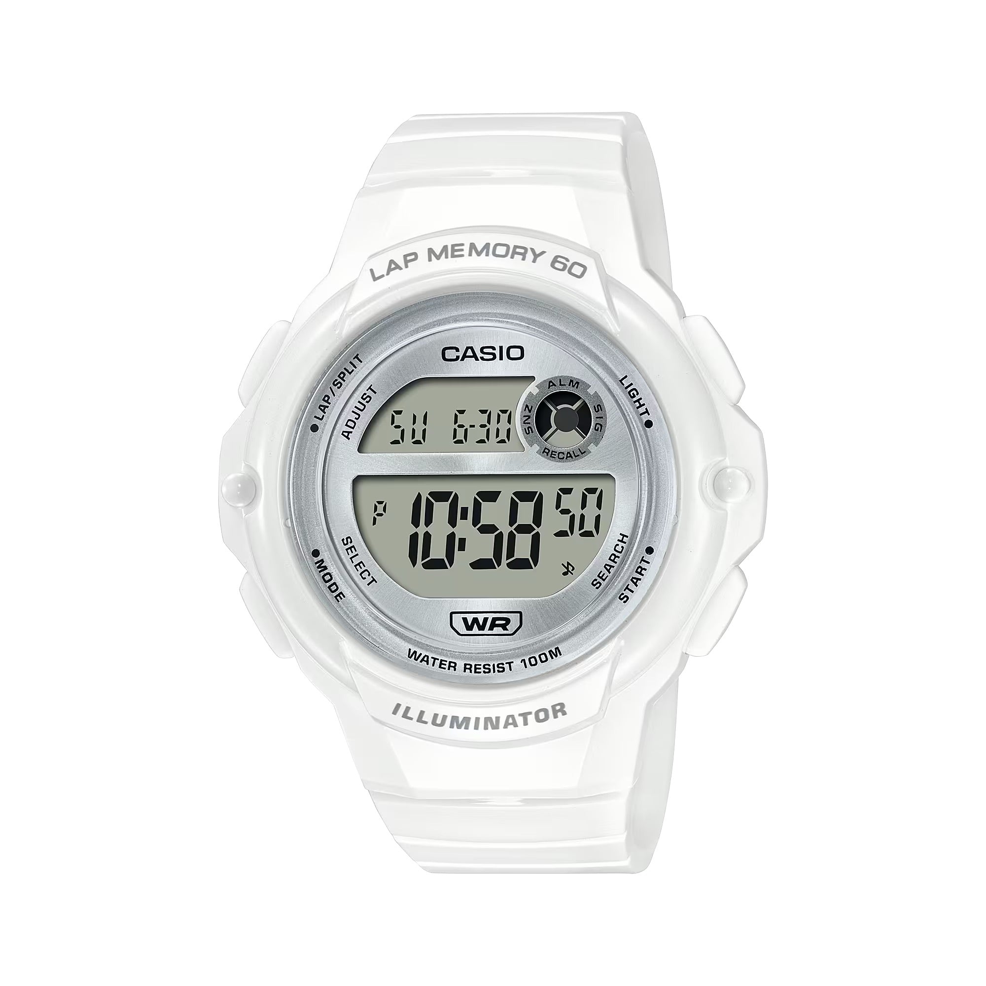 Casio Women Digital Running Watch with White Dial - LWS-1200H-7A1VCF