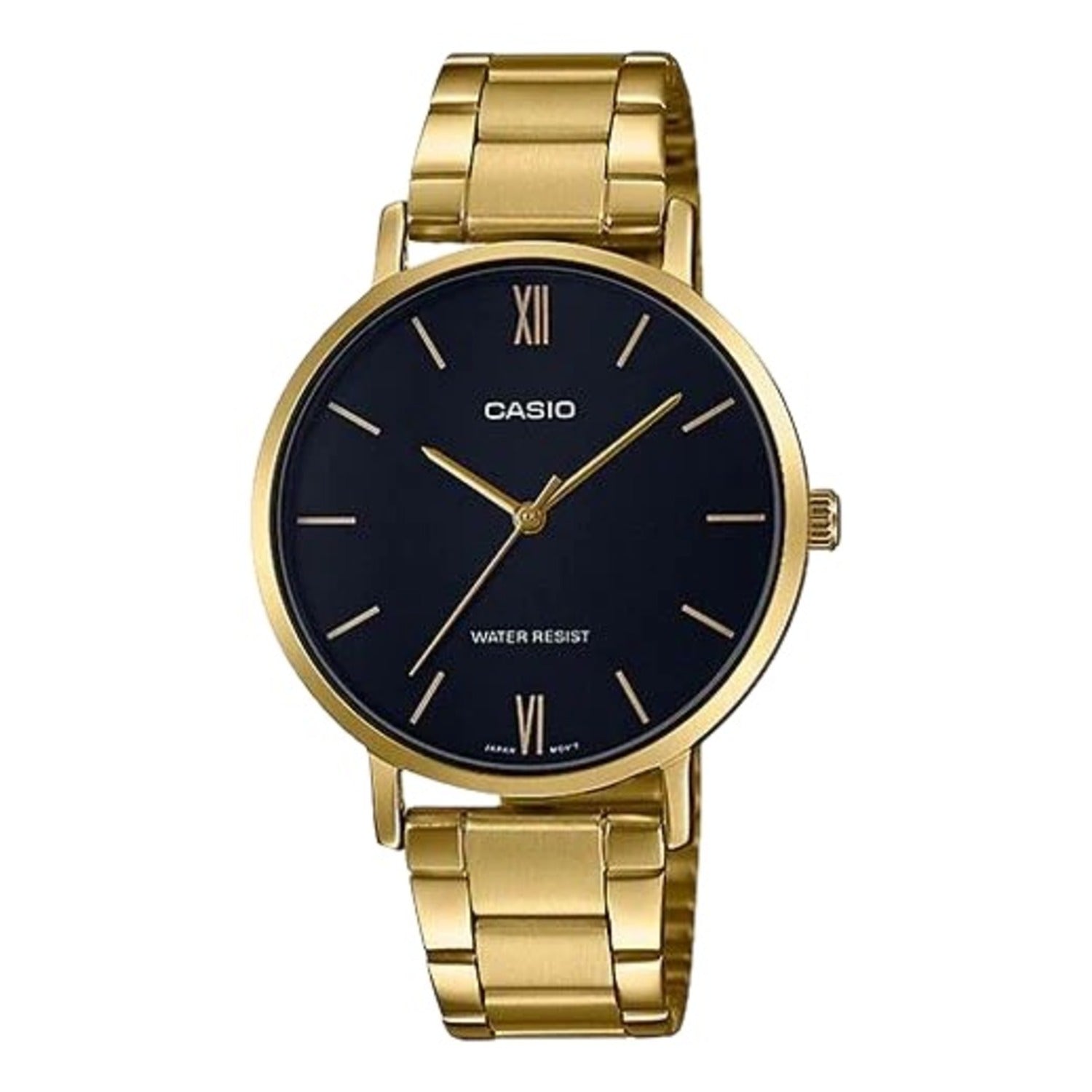 Casio Women Gold-Tone Stainless Steel Bracelet Watch - LTP-VT01G-1BUDF