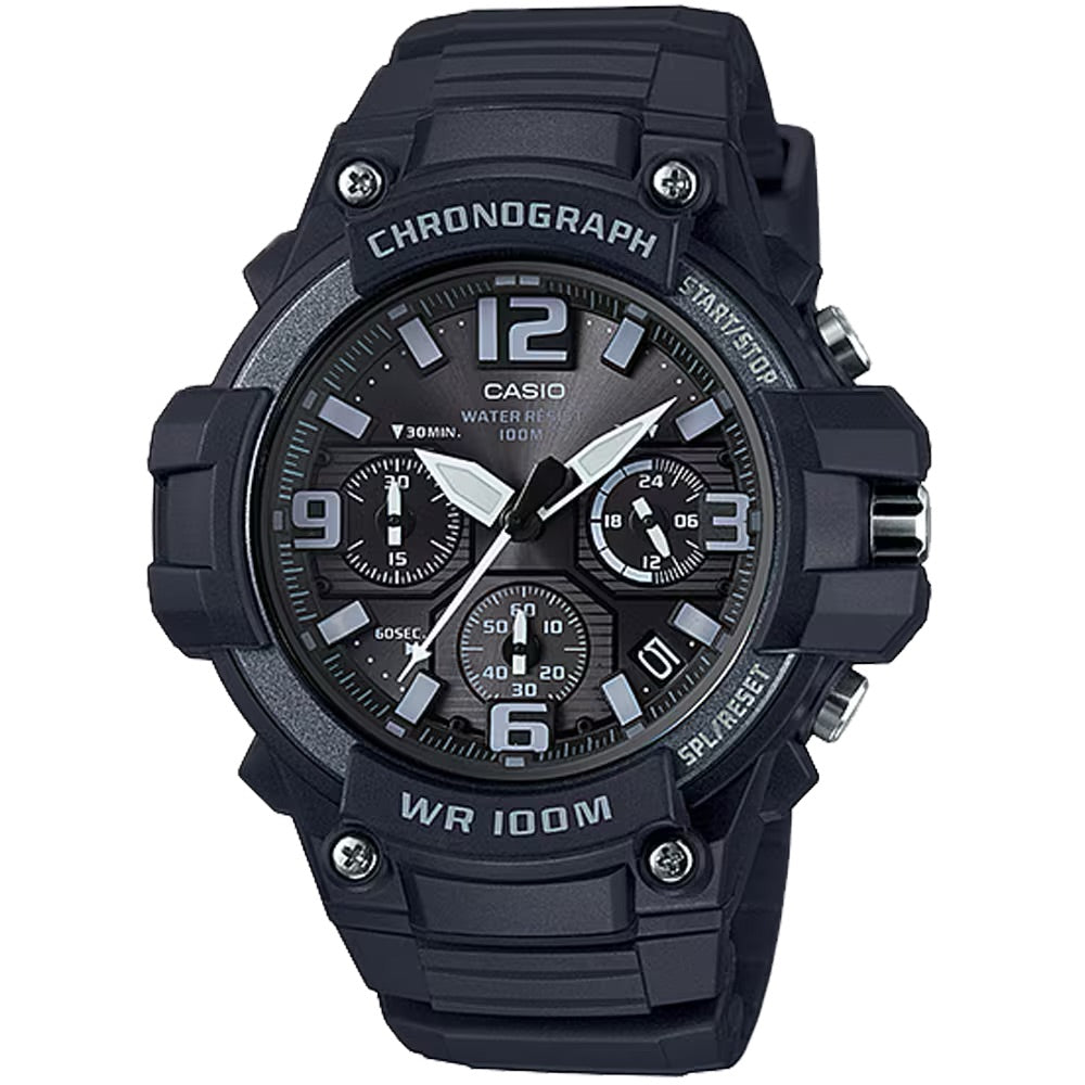 Casio Men Chronograph Sport Watch with Black Dial - MCW-100H-1A3V