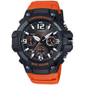 Casio Men Black Dial Chronograph Watch with Orange Resin Strap - MCW-100H-4AV
