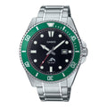 Casio Men Stainless Steel Dive Watch with Black and Green Accents - MDV-106DD-1A3VCF