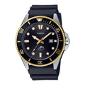 Casio Men Gold-Tone Dive Watch with Black Dial- MDV-106G-1AV