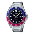 Casio Men Stainless Steel and ÔPepsiÕ Bezel Dive Watch - MDV-107D-1A3VDF