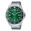 Casio Men Green Dial Stainless Steel Analog Dive Watch - MDV-107D-3A2VDF