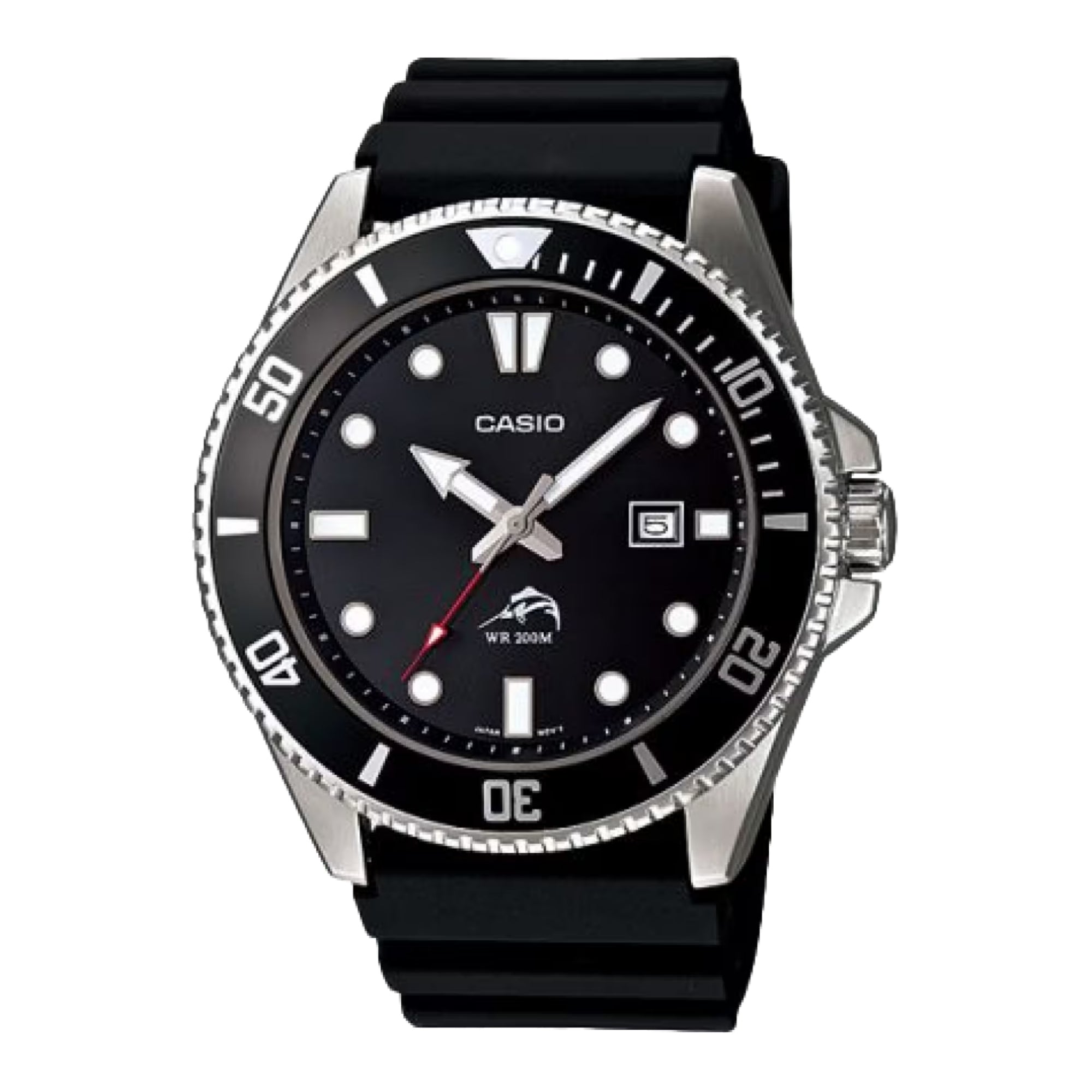 Casio Men Dive Watch with Black Dial - MDV-106-1AV