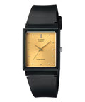 Casio Unisex Black Watch with Gold-Tone Dial - MQ-38-9A
