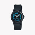 Casio Men Black Analog Watch with Black Dial and Blue Accents - MQ-71-2BDF