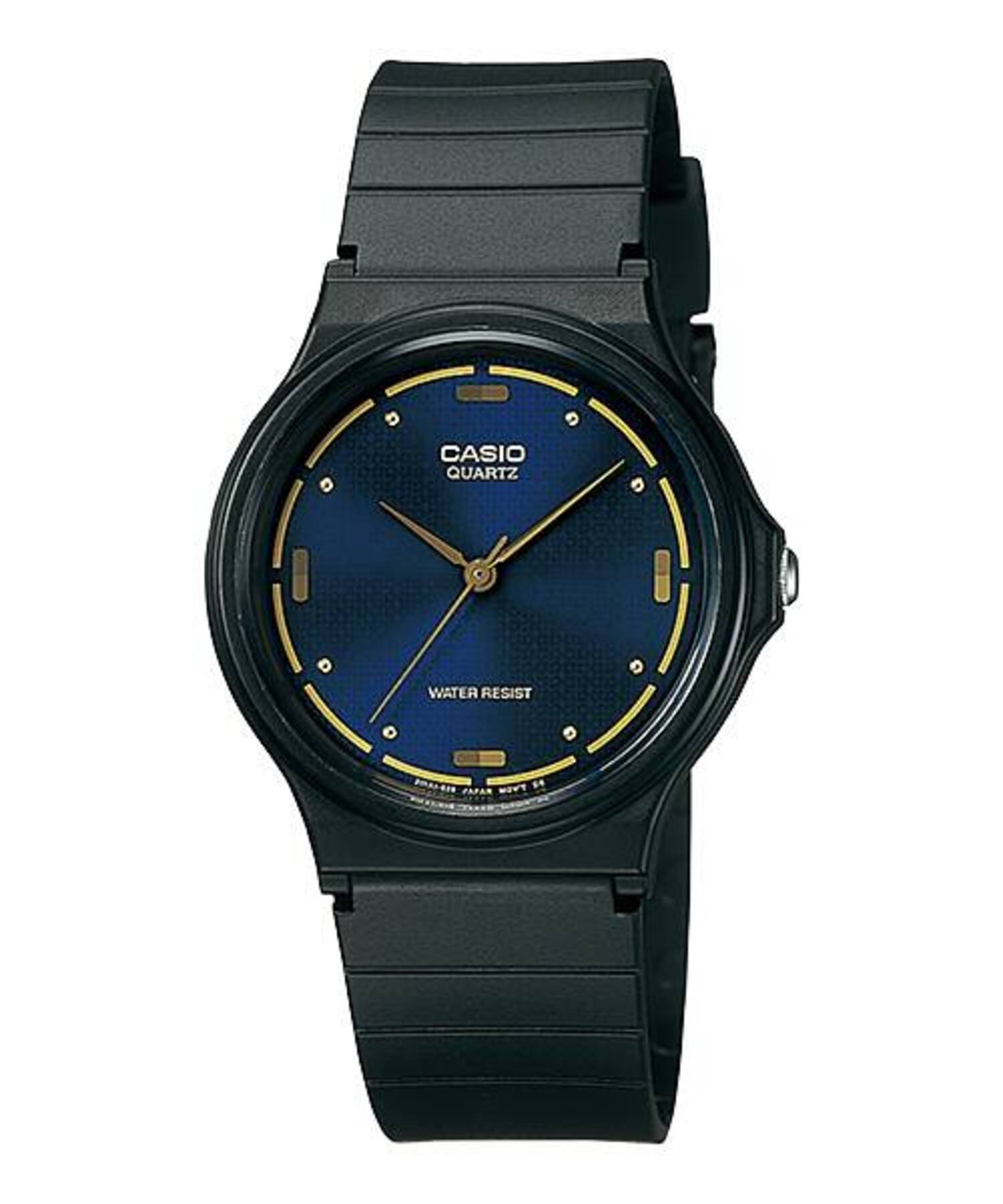 Casio Men Black Watch with Blue Dial - MQ-76-2AUL