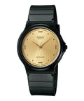 Casio Men Black Analog Watch with Gold Dial - MQ-76-9A
