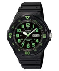 Casio Men Black and Green Analog Sport Watch - MRW-200H-3BV
