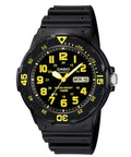 Casio Men Black Watch with Yellow Markers - MRW-200H-9BV
