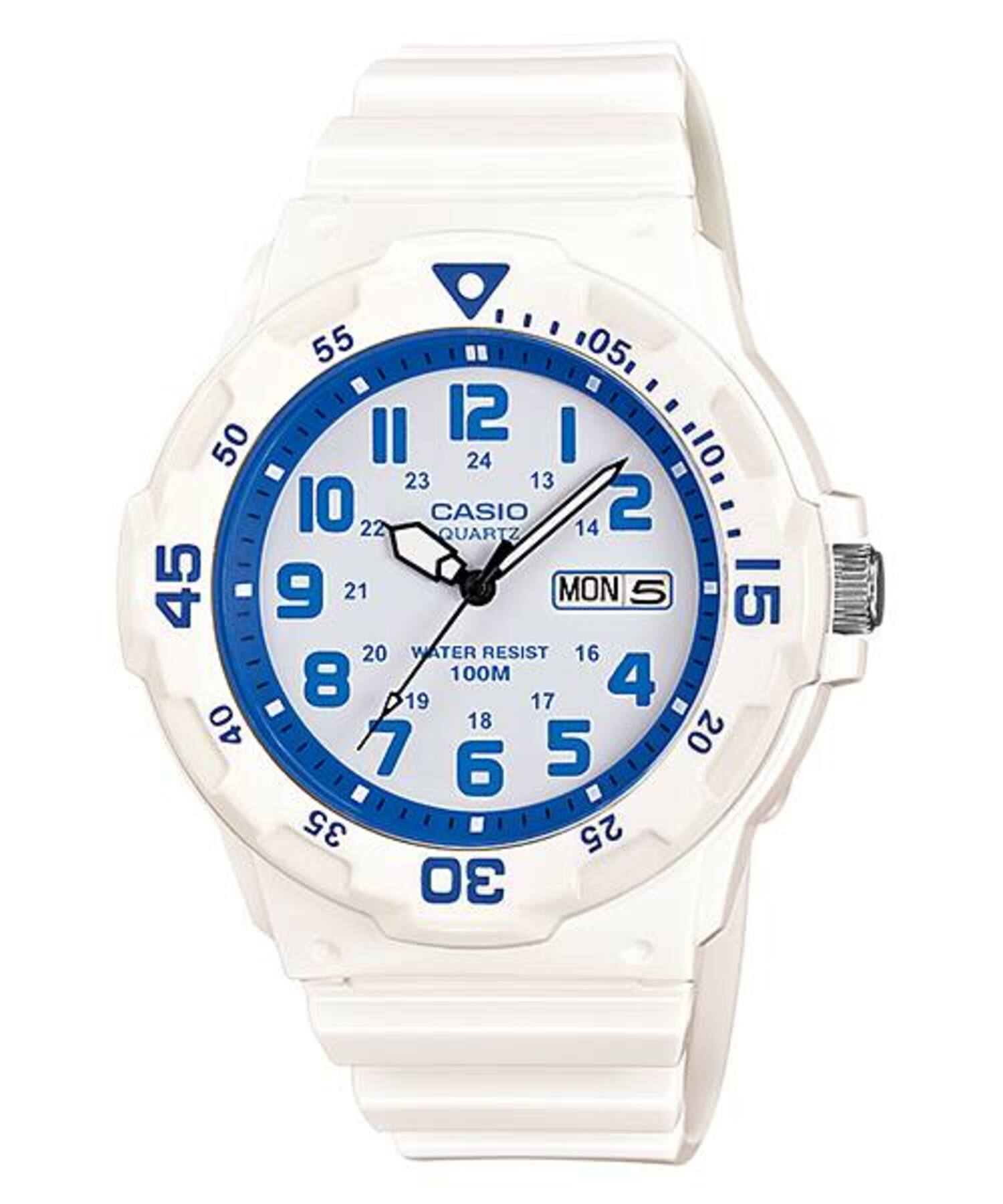 Casio Men White Sport Watch with Blue Accents - MRW-200HC-7B2VDF