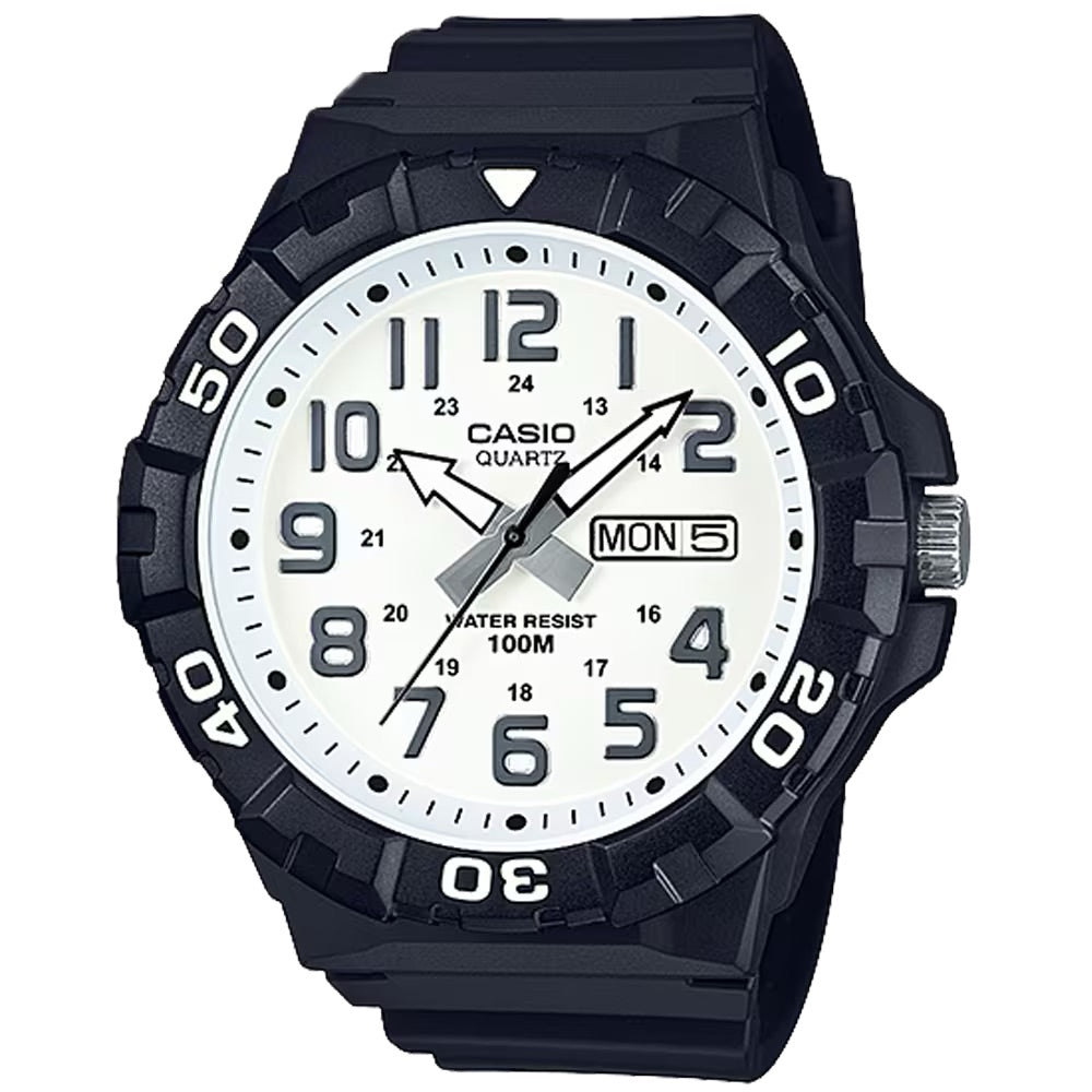 Casio Men Oversized Sport Watch with White Dial - MRW-210H-7AV