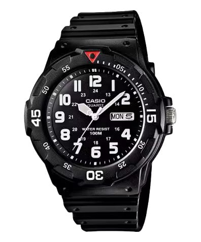 Casio Men Water-Resistant Analog Watch with Black Dial - MRW-200H-1BV