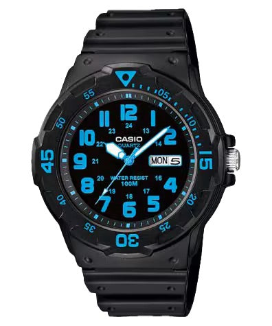Casio Men Water-Resistant Analog Watch with Blue Dial - MRW-200H-2BV