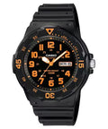 Casio Men Black and Orange Analog Sport Watch - MRW-200H-4BV