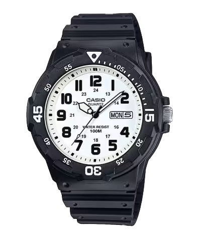 Casio Men Black and White Analog Sport Watch - MRW-200H-7BV