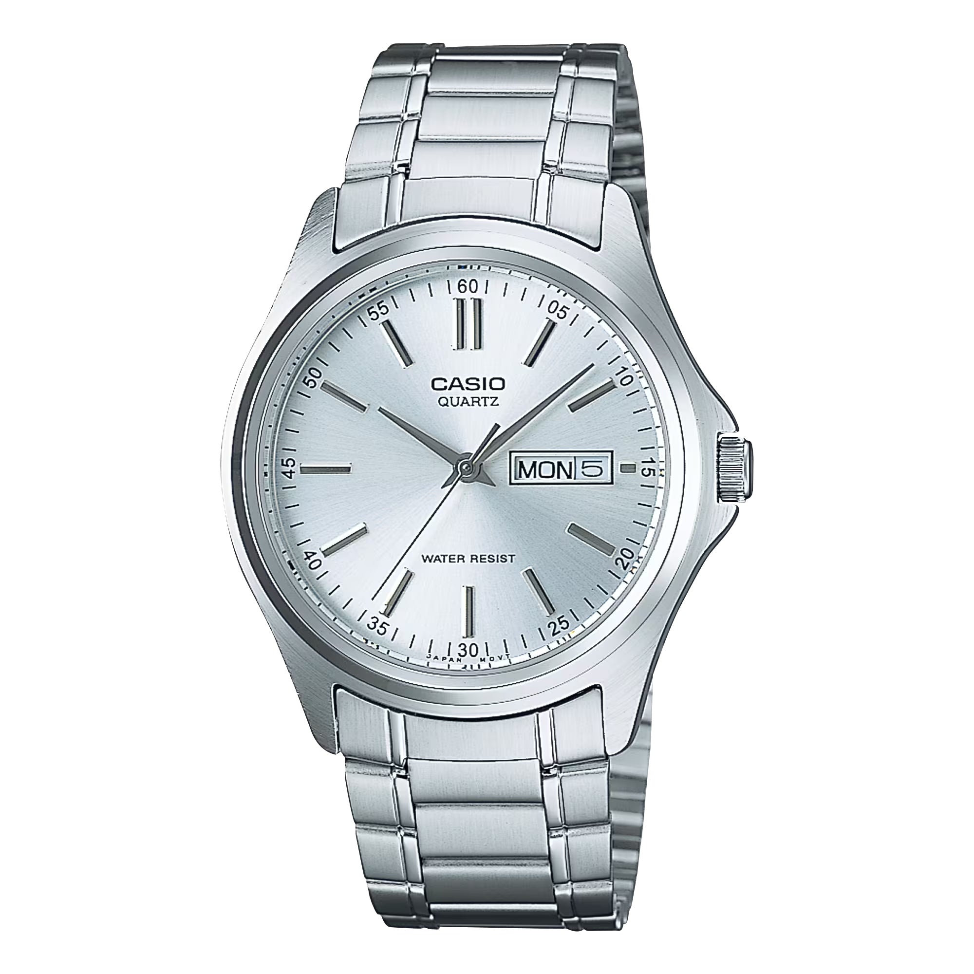 Casio Men Silver Dial Analog Watch Steel Bracelet - MTP-1239D-7A