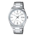 Casio Men Silver Stainless Steel Analog Watch with White Dial - MTP-1302D-7A1V