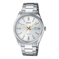 Casio Men Silver Analog Watch with White Dial Steel Bracelet - MTP-1302D-7A2V
